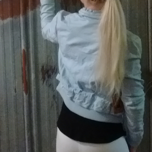 Jou Jou Baby Blue Leather Jacket - Picture 6 of 16